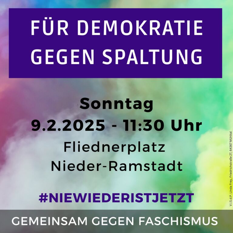 Aufruf zur Demonstration „Für Demokratie – Gegen Spaltung“